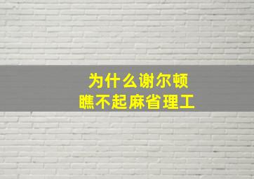 为什么谢尔顿瞧不起麻省理工