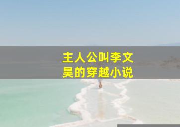 主人公叫李文昊的穿越小说