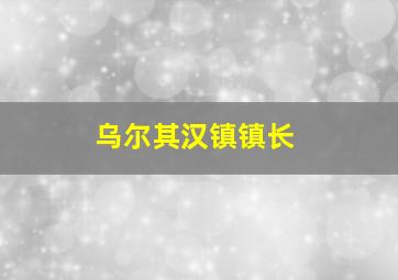 乌尔其汉镇镇长