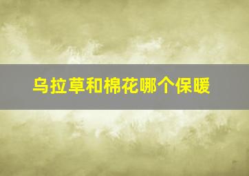 乌拉草和棉花哪个保暖