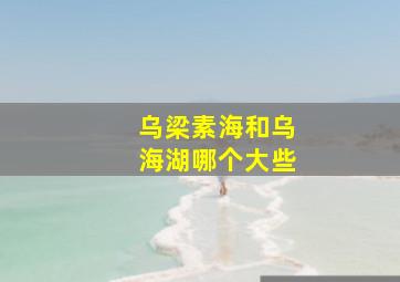 乌梁素海和乌海湖哪个大些