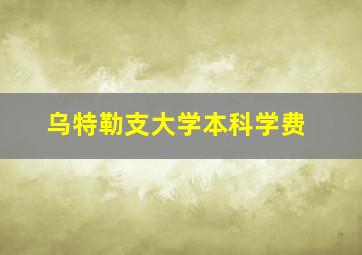 乌特勒支大学本科学费