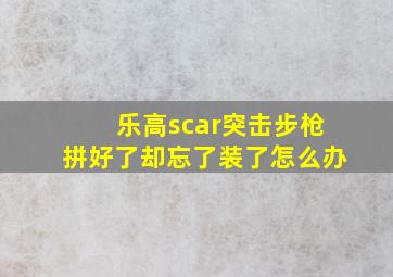 乐高scar突击步枪拼好了却忘了装了怎么办