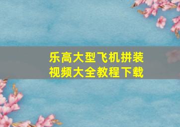 乐高大型飞机拼装视频大全教程下载