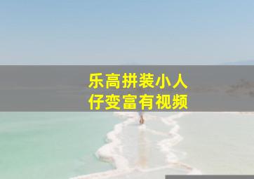 乐高拼装小人仔变富有视频