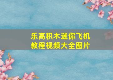 乐高积木迷你飞机教程视频大全图片