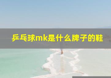 乒乓球mk是什么牌子的鞋