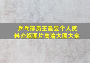 乒乓球员王曼昱个人资料介绍图片高清大图大全