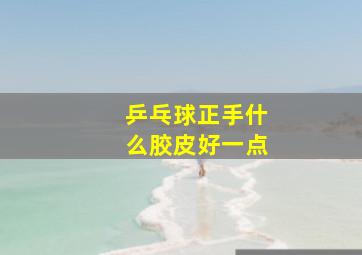 乒乓球正手什么胶皮好一点