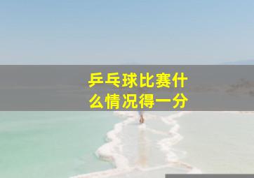 乒乓球比赛什么情况得一分