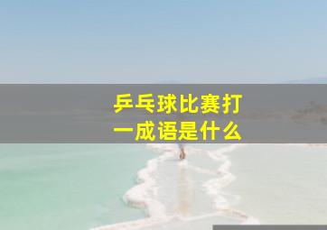 乒乓球比赛打一成语是什么