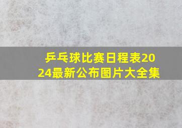 乒乓球比赛日程表2024最新公布图片大全集