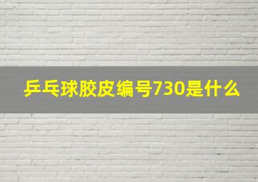 乒乓球胶皮编号730是什么