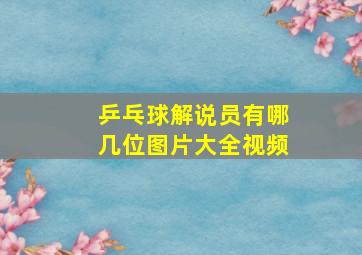 乒乓球解说员有哪几位图片大全视频