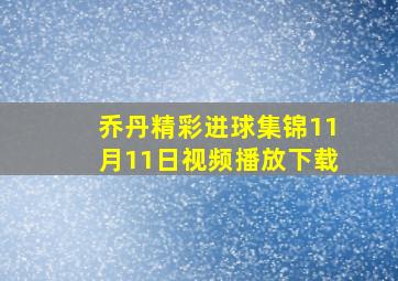 乔丹精彩进球集锦11月11日视频播放下载