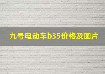 九号电动车b35价格及图片