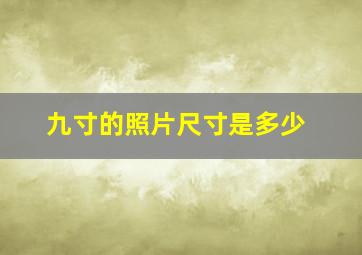 九寸的照片尺寸是多少