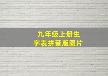 九年级上册生字表拼音版图片