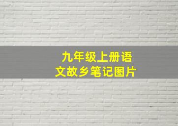 九年级上册语文故乡笔记图片