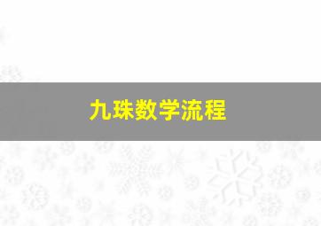 九珠数学流程