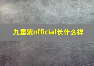 九重紫official长什么样