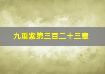 九重紫第三百二十三章