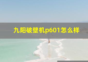 九阳破壁机p601怎么样