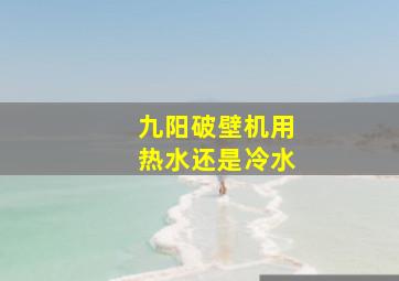 九阳破壁机用热水还是冷水