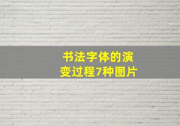 书法字体的演变过程7种图片