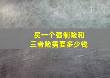 买一个强制险和三者险需要多少钱