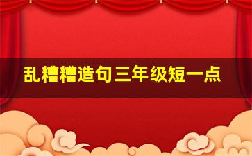 乱糟糟造句三年级短一点