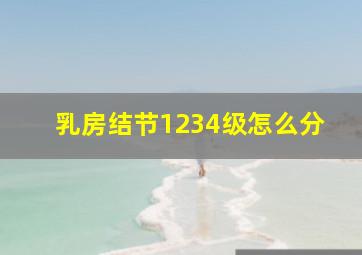 乳房结节1234级怎么分