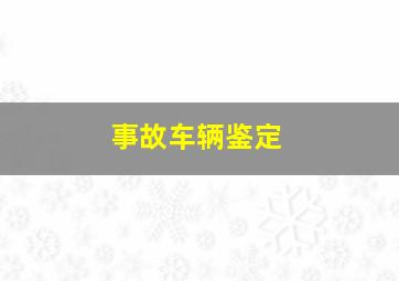 事故车辆鉴定