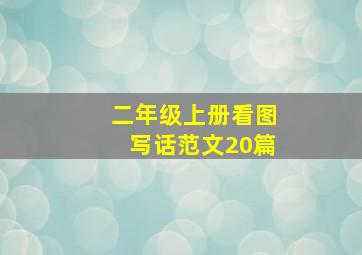 二年级上册看图写话范文20篇