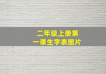 二年级上册第一课生字表图片