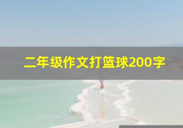 二年级作文打篮球200字