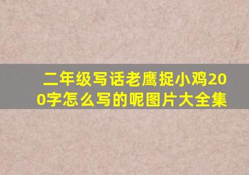 二年级写话老鹰捉小鸡200字怎么写的呢图片大全集