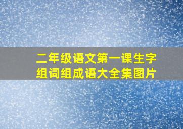 二年级语文第一课生字组词组成语大全集图片