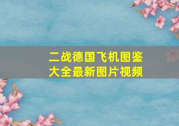 二战德国飞机图鉴大全最新图片视频