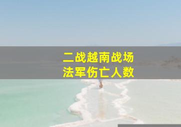 二战越南战场法军伤亡人数