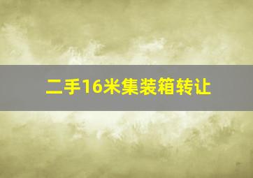 二手16米集装箱转让