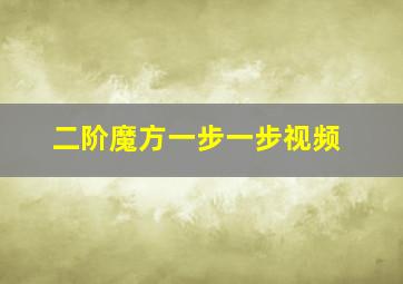 二阶魔方一步一步视频