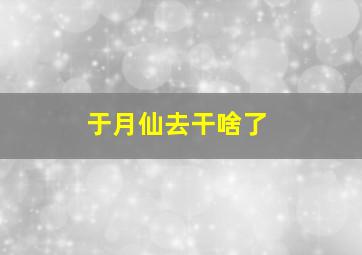 于月仙去干啥了