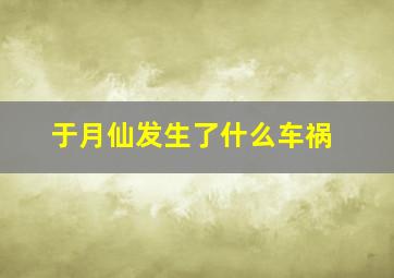 于月仙发生了什么车祸