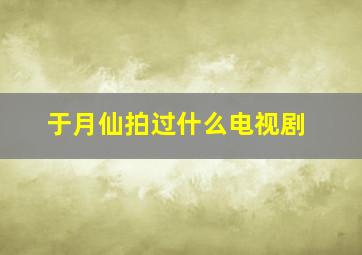 于月仙拍过什么电视剧