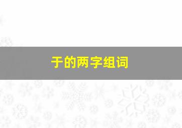 于的两字组词