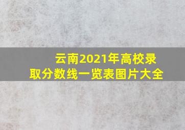 云南2021年高校录取分数线一览表图片大全