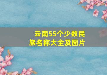 云南55个少数民族名称大全及图片