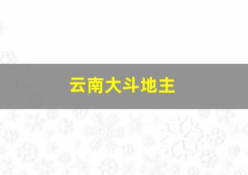 云南大斗地主