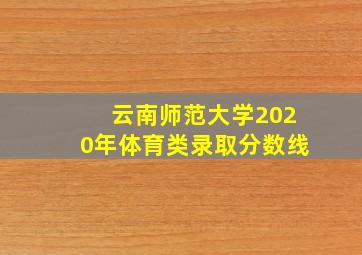 云南师范大学2020年体育类录取分数线